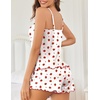 image:imageEkouaer Womens Cami Pajama Sets 2 Piece Cute Print Pjs Soft Tank Top amp Elastic Waist Shorts Camisole Lounge SetStrawberry