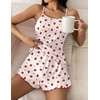 image:imageEkouaer Womens Cami Pajama Sets 2 Piece Cute Print Pjs Soft Tank Top amp Elastic Waist Shorts Camisole Lounge SetStrawberry