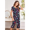 image:imageEkouaer Womens Pajama Set 2 Piece Short Sleeve Capri Pj Sets V Neck Loungewear Sleepwear with Pockets S3XLLittle Animal