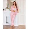 image:imageEkouaer Womens Pajama Sets 2 Piece Button Down Short Sleeve Pjs Set Soft Lounge Set with Long Pants SXXLBowknot