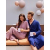 image:imageEkouaer Womens Pajama Sets 2 Piece Button Down Short Sleeve Pjs Set Soft Lounge Set with Long Pants SXXLMauvepink