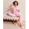 image:imageEkouaer Womens Pajama Sets 2 Piece Button Down Short Sleeve Pjs Set Soft Lounge Set with Long Pants SXXLPink