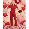 image:imageEkouaer Womens Pajama Sets 2 Piece Button Down Short Sleeve Pjs Set Soft Lounge Set with Long Pants SXXLRed