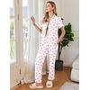 image:imageEkouaer Womens Pajama Sets 2 Piece Button Down Short Sleeve Pjs Set Soft Lounge Set with Long Pants SXXLWhitered Heart