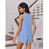 image:imageEkouaer Womens Pajama Sets Cami Shorts Set Viscose from Bamboo Tank Top and Shorts 2 Piece Soft Sleeveless Lounge SetBaby Blue