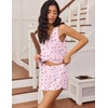 image:imageEkouaer Womens Pajama Sets Cami Shorts Set Viscose from Bamboo Tank Top and Shorts 2 Piece Soft Sleeveless Lounge SetCherry Blossom Print