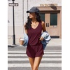 image:imageEkouaer Womens Pajama Sets Cami Shorts Set Viscose from Bamboo Tank Top and Shorts 2 Piece Soft Sleeveless Lounge SetDark Red