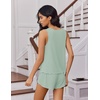 image:imageEkouaer Womens Pajama Sets Cami Shorts Set Viscose from Bamboo Tank Top and Shorts 2 Piece Soft Sleeveless Lounge SetLight Green