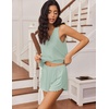 image:imageEkouaer Womens Pajama Sets Cami Shorts Set Viscose from Bamboo Tank Top and Shorts 2 Piece Soft Sleeveless Lounge SetLight Green