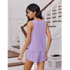 image:imageEkouaer Womens Pajama Sets Cami Shorts Set Viscose from Bamboo Tank Top and Shorts 2 Piece Soft Sleeveless Lounge SetLight Purple