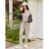 image:imageEkouaer Womens Pajama Sets Long Sleeve Lounge Set 2 Piece Pj Sets for Women Henley Neck Casual Sleepwear Loungewear SXXLKhaki