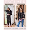 image:imageEkouaer Womens Pajama Sets Pleated Tops with Long Pants Lounge Set Long Sleeve Fall Sleepwear Ladies Pjs SXXLBlack Floral