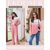 image:imageEkouaer Womens Pajama Sets Pleated Tops with Long Pants Lounge Set Long Sleeve Fall Sleepwear Ladies Pjs SXXLPink Floral