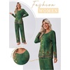 image:imageEkouaer Womens Pajama Sets Pleated Tops with Long Pants Lounge Set Long Sleeve Fall Sleepwear Ladies Pjs SXXLSage Folk Print