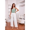 image:imageEkouaer Womens Pajama Sets Soft Cami Shorts Set 4 Piece Lingerie Sleepwear V Neck Pj Lace NightwearWhite  Green