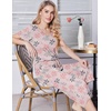 image:imageEkouaer Womens Pajama Sets Soft Cotton Pj Short Sleeve Top with Capri Pants Sleepwear 2 Piece Print LoungewearSXXLGrey Flower