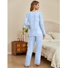 image:imageEkouaer Womens Pajamas Sets 2 piece PJs V Neck Long Sleeve Sleepwear Comfy Pants Loungewear with PocketCurvy