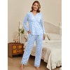 image:imageEkouaer Womens Pajamas Sets 2 piece PJs V Neck Long Sleeve Sleepwear Comfy Pants Loungewear with PocketCurvy