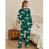 image:imageEkouaer Womens Pajamas Sets 2 piece PJs V Neck Long Sleeve Sleepwear Comfy Pants Loungewear with PocketGreen Tiger