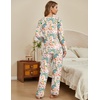 image:imageEkouaer Womens Pajamas Sets 2 piece PJs V Neck Long Sleeve Sleepwear Comfy Pants Loungewear with PocketPink Forest