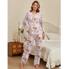 image:imageEkouaer Womens Pajamas Sets 2 piece PJs V Neck Long Sleeve Sleepwear Comfy Pants Loungewear with PocketPink Tiger