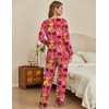 image:imageEkouaer Womens Pajamas Sets 2 piece PJs V Neck Long Sleeve Sleepwear Comfy Pants Loungewear with PocketRose Red Flower