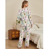 image:imageEkouaer Womens Pajamas Sets 2 piece PJs V Neck Long Sleeve Sleepwear Comfy Pants Loungewear with PocketWhite Animals