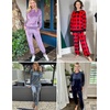image:imageEkouaer Womens Pajamas Sets Velvet Long Sleeve Jogger Pjs Soft Sleepwear 2 Piece Lounge Sets Casual TracksuitsGray