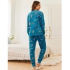 image:imageEkouaer Womens Pajamas Sets Velvet Long Sleeve Jogger Pjs Soft Sleepwear 2 Piece Lounge Sets Casual TracksuitsLeopard Green