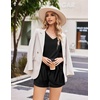 image:imageEkouaer Womens Ribbed Knit Lounge Set Short Sleeve Top and Shorts Sleepwear Pajama Set Two Piece Shorts Outfits SetBlack