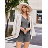 image:imageEkouaer Womens Ribbed Knit Lounge Set Short Sleeve Top and Shorts Sleepwear Pajama Set Two Piece Shorts Outfits SetGray