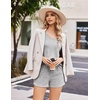 image:imageEkouaer Womens Ribbed Knit Lounge Set Short Sleeve Top and Shorts Sleepwear Pajama Set Two Piece Shorts Outfits SetLight Gray