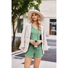 image:imageEkouaer Womens Ribbed Knit Lounge Set Short Sleeve Top and Shorts Sleepwear Pajama Set Two Piece Shorts Outfits SetParis Green