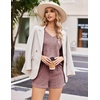 image:imageEkouaer Womens Ribbed Knit Lounge Set Short Sleeve Top and Shorts Sleepwear Pajama Set Two Piece Shorts Outfits SetWine Red