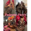 image:imageEkouaer Womens Silk Satin Pajama Set Print Short Sleeve Sleepwear Button Down Pjs Shorts Set LoungewearAbrown Leopard 2
