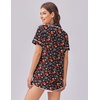 image:imageEkouaer Womens Silk Satin Pajama Set Print Short Sleeve Sleepwear Button Down Pjs Shorts Set LoungewearChristmas Stockings