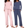 A-pink Stripe/Navy Dots