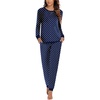 Navy Polka Dots