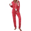 image:imageEkouaer Pajamas Set Long Sleeve Sleepwear Womens Button Down Nightwear Soft Pj Loungewear with PocketsChristmas