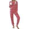 image:imageEkouaer Pajamas Set for Women Soft Comfy Pjs Sets Long Sleeve Sleepwear Loungewear SXXLRed Teddy