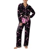 Floral Black Pink