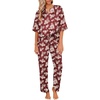 Floral Wine Red