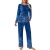 Navy Folk Print