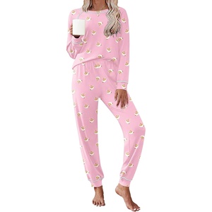 image:imageEkouaer Pajamas Set for Women Soft Comfy Pjs Sets Long Sleeve Sleepwear Loungewear SXXLMoon Teddy