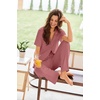 image:imageEkouaer Pajamas for Women Set Button Up Sleepswear 2 Piece Short Sleeve PJ Top and Long Pants Loungwear With Pocket SXXLOld Rose