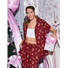 image:imageEkouaer Pajamas for Women Set Button Up Sleepswear 2 Piece Short Sleeve PJ Top and Long Pants Loungwear With Pocket SXXLRed Christmas Stockings