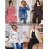 image:imageEkouaer Pajamas for Women Set Long Sleeve Sleepwear Top amp Pants Pjs Comfy 2 Piece Lounge Set with Pockets SXXLBlack