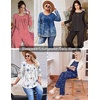 image:imageEkouaer Pajamas for Women Set Long Sleeve Sleepwear Top amp Pants Pjs Comfy 2 Piece Lounge Set with Pockets SXXLBlue Sky