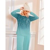 image:imageEkouaer Pajamas for Women Set Long Sleeve Sleepwear Top amp Pants Pjs Comfy 2 Piece Lounge Set with Pockets SXXLBluegreen Leaves