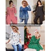 image:imageEkouaer Pajamas for Women Set Long Sleeve Sleepwear Top amp Pants Pjs Comfy 2 Piece Lounge Set with Pockets SXXLChristmas Green